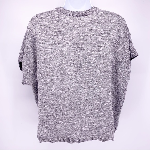 Madewell Gray Short Sleeve Knit Sweater Top Size Small - Picture 6 of 8